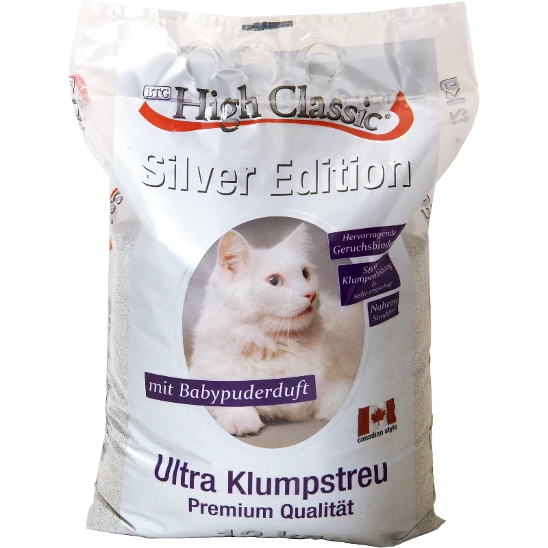 BTG Classic Cat Klumpstreu Silver Edition mit Babypuderduft