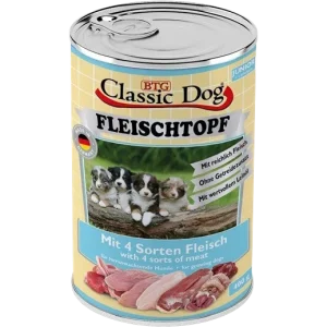BTG Classic Dog Fleischtopf Junior 4 Sorten Fleisch 400 g