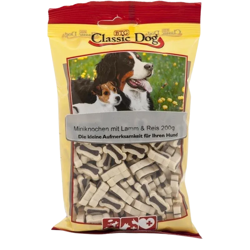 BTG Classic Dog Mini Knochen Lamm & Reis 200 g
