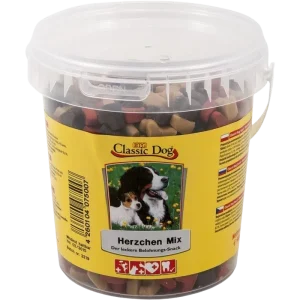 BTG Classic Dog Snack Eimer Herzchen Mix 500 g