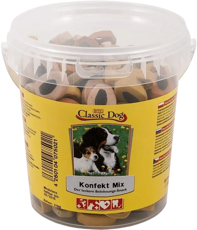 BTG Classic Dog Snack Eimer Konfekt Mix 500 g