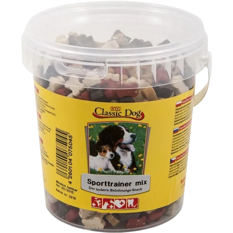 BTG Classic Dog Snack Eimer Sporttrainer Mix 500 g