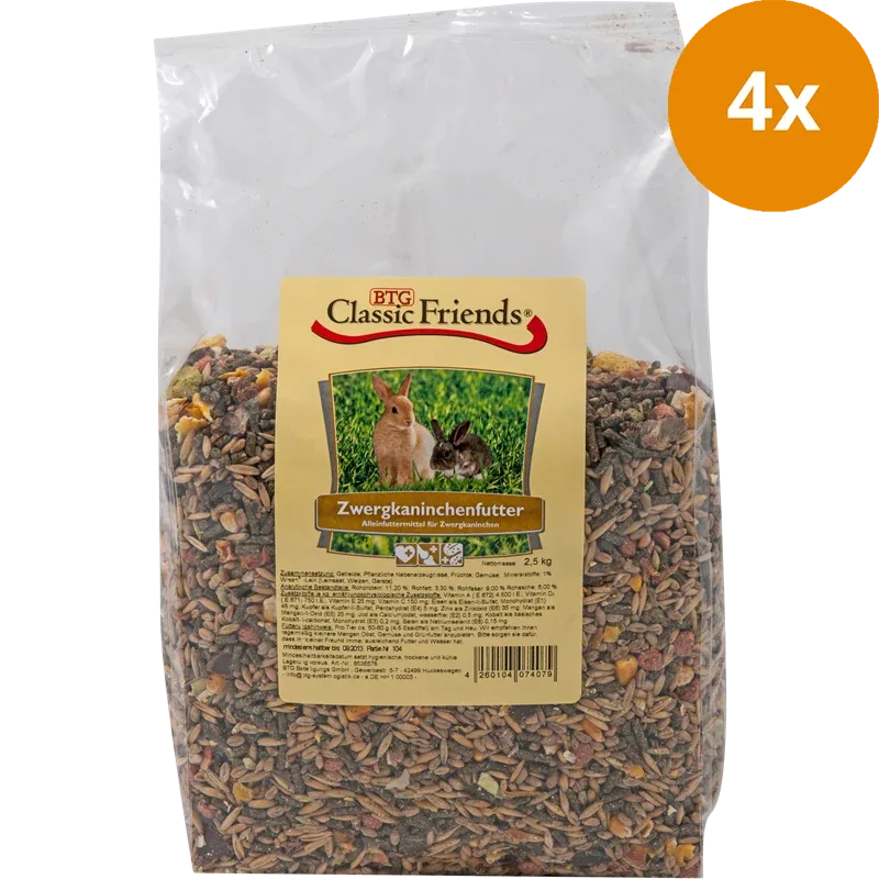 BTG Classic Friends Zwergkaninchen-Futter 2500 g - Image 2