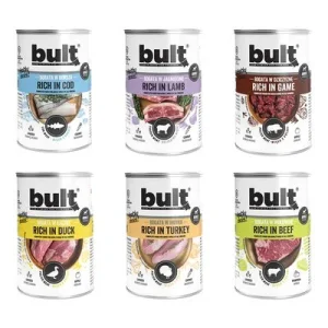 BULT Fleischreiches Nassfutter für ausgewachsene Hunde im Dosen-Mix 6 x 400 g
