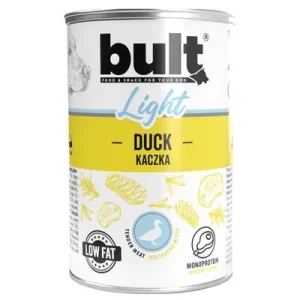 BULT LIGHT Nassfutter für Hunde – Monoprotein-Alleinfutter Dose 400 g Ente
