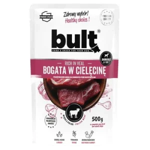 BULT Nassfutter für Hunde – Alleinfuttermittel Beutel 500 g Kalbfleisch