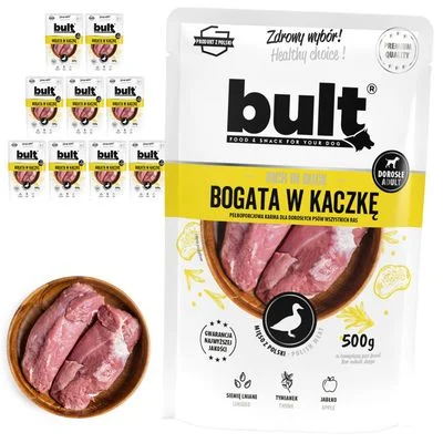 BULT Nassfutter für Hunde Beutel 10 x 500 g Ente