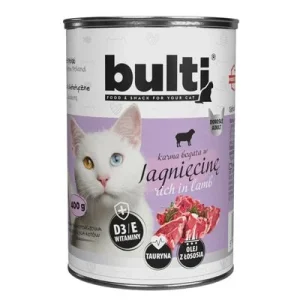 BULTI Nassfutter für Katzen – Alleinfuttermittel Dose 400 g Lamm