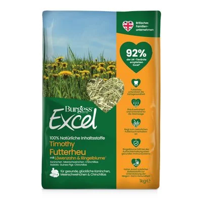 Burgess Excel Futterheu mit Löwenzahn und Ringelblume 1 kg