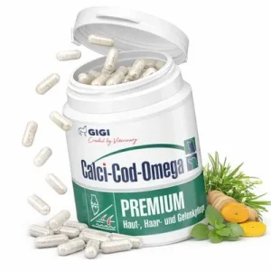 Calci-Cod-Omega mit Omega-3 Für starke Knochen und gesunde Haut GIGI VET 21 Kapseln