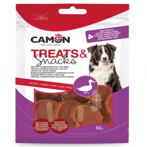 CAMON Duck Coins – Enten-Leckerlis für Hunde, getreidefrei | 80g