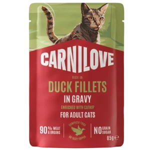 Carnilove Cat PB Gravy Duck with Catnip 85 g
