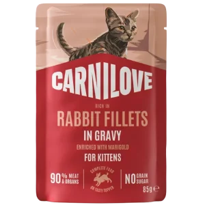 Carnilove Cat PB Gravy Kitten Rabbit 85 g
