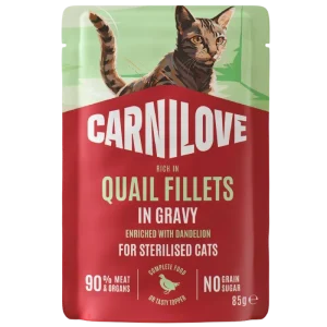 Carnilove Cat PB Gravy sterili. Quail 85 g