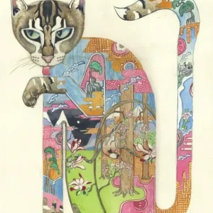 Cat Licking It’s Paw Card in verschiedenen Größen erhältlich - HaustierPro
