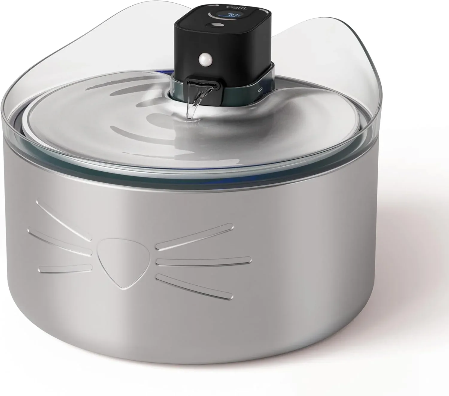 Catit PIXI UV-C Edelstahl-Trinkbrunnen für Katzen – Kabellos & 5L XXL - Image 2