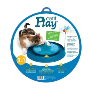 catit Play 3in1 Ballspielzeug mit Katzenminze-Massagestation blau | DAS FUTTERHAUS