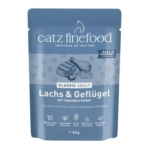 catz finefood CLASSIC Adult Lachs & Geflügel 85g | DAS FUTTERHAUS