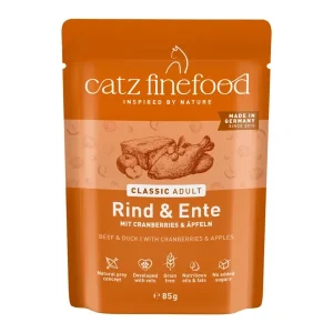 catz finefood CLASSIC Adult Rind & Ente 85g | DAS FUTTERHAUS