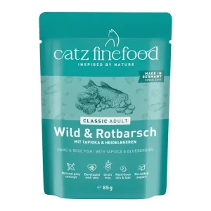 catz finefood CLASSIC Adult Wild & Rotbarsch 85g | DAS FUTTERHAUS