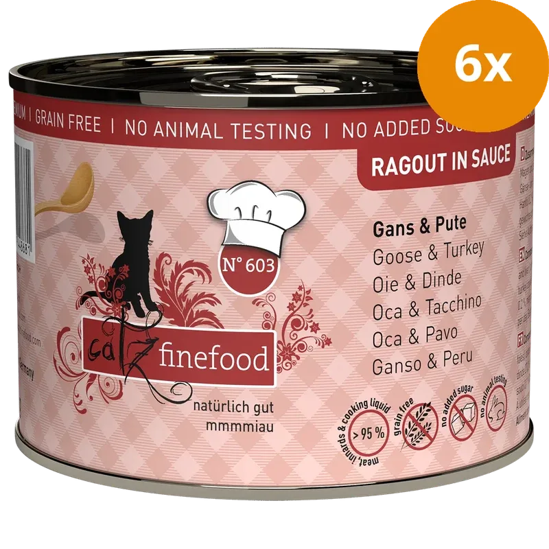 catz finefood Dose Ragout No. 603 Gans & Pute 190 g - Image 2