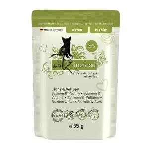 catz finefood Kitten Lachs & Geflügel 85g | DAS FUTTERHAUS