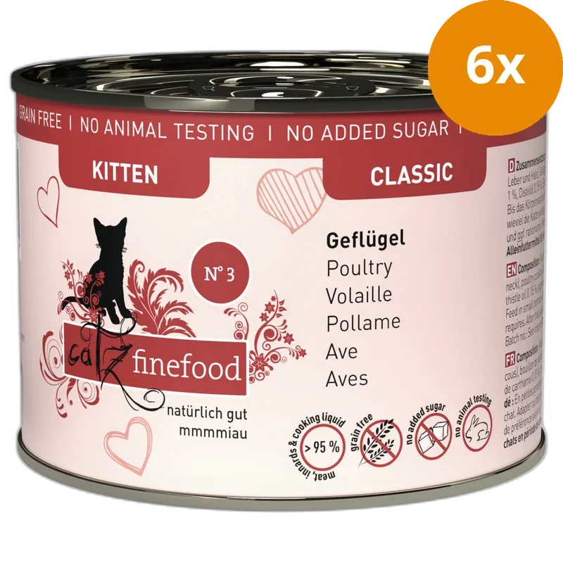 catz finefood Kitten No. 3 Geflügel 200 g - Image 2