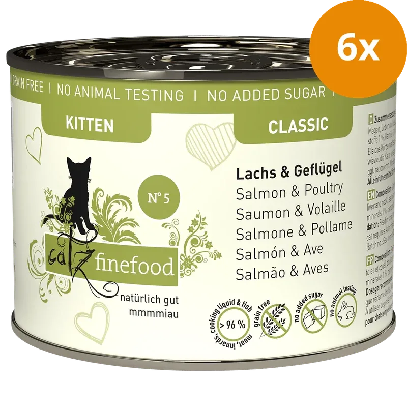 catz finefood Kitten No. 5 Lachs & Geflügel 200 g - Image 2