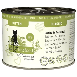 catz finefood Kitten No. 5 Lachs & Geflügel 200 g