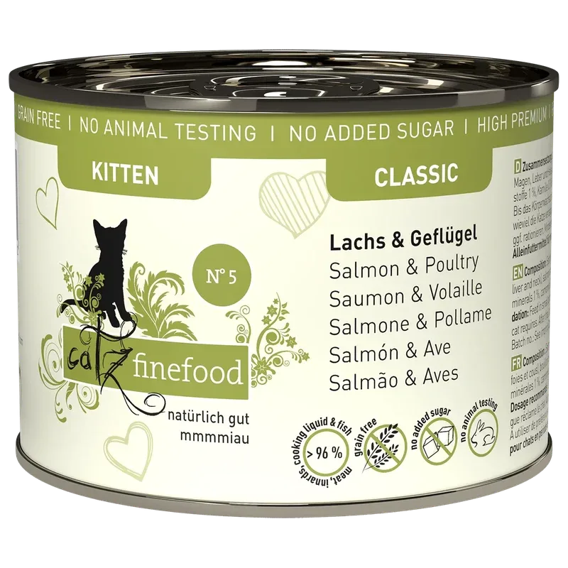 catz finefood Kitten No. 5 Lachs & Geflügel 200 g