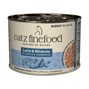 catz finefood RAGOUT in Sauce Lachs & Wildente 190g | DAS FUTTERHAUS