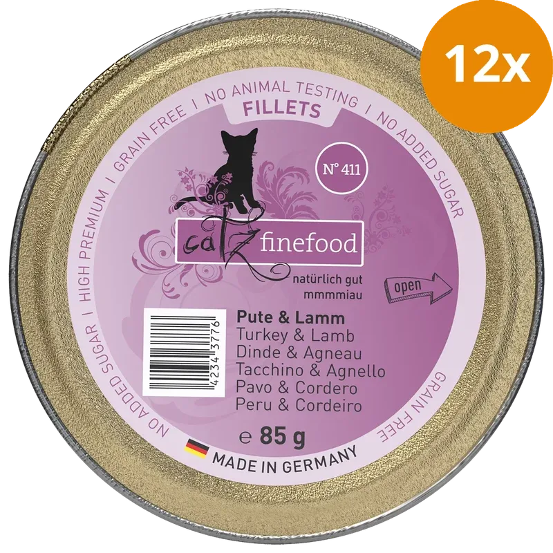 catz finefood Schale Fillets No. 411 Pute & Lamm 85 g - Image 2