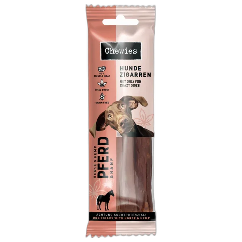 Chewies Hundezigarren Pferd + Hanf 75 g