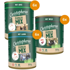 Christopherus Kombipaket 800 g – Fleischmix Ente, Lamm & Wild