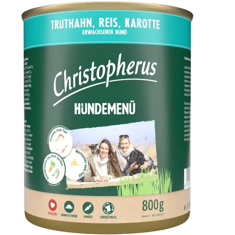 Christopherus Menü Adult Truthahn & Reis 800 g