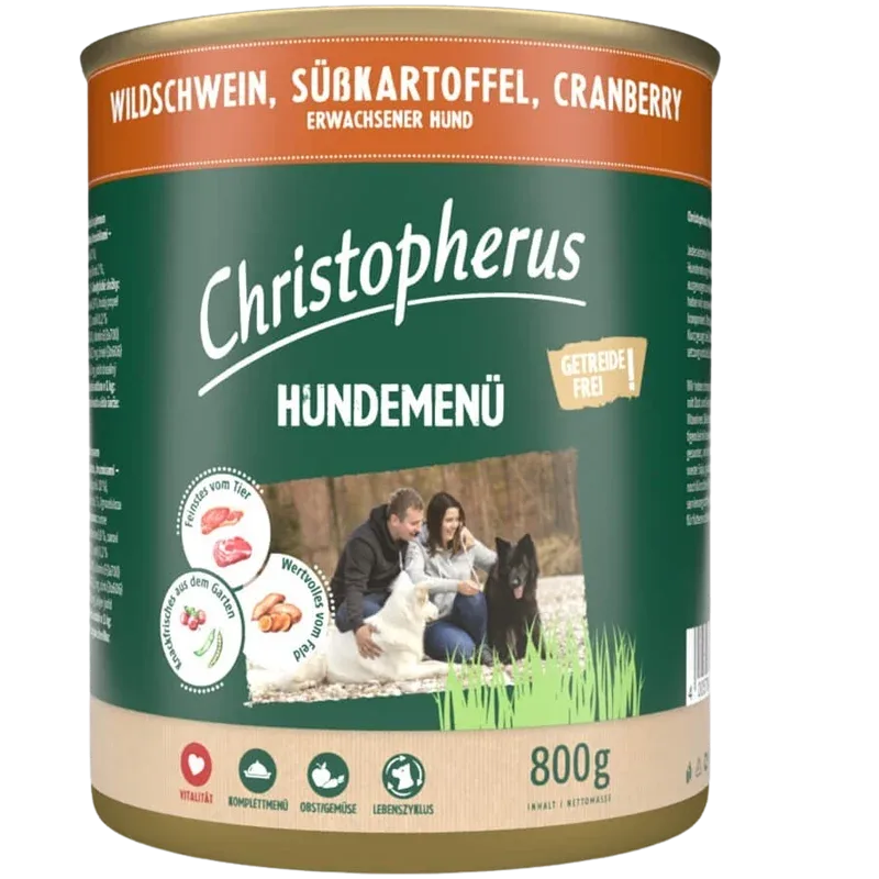 Christopherus Menü Adult Wildschwein 800 g