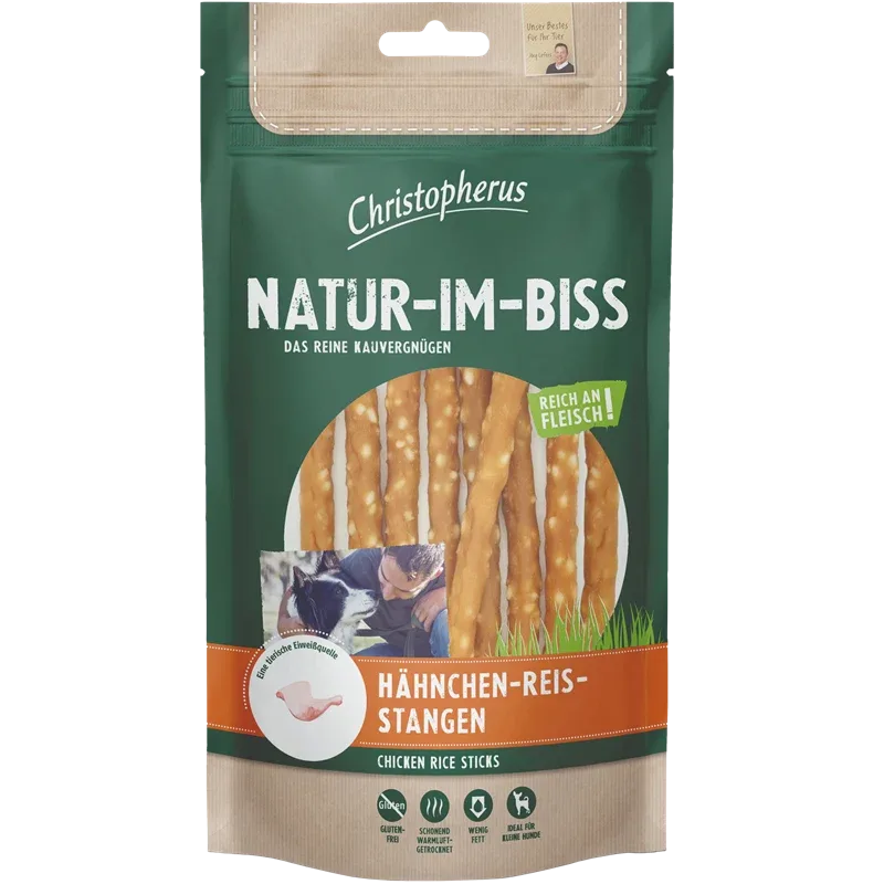 Christopherus Natur-im-Biss Hähnchen–Reis–Stangen 70 g