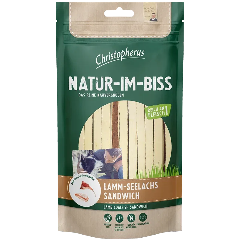 Christopherus Natur-Im-Biss Lamm-Seelachs-Sandwich 70 g