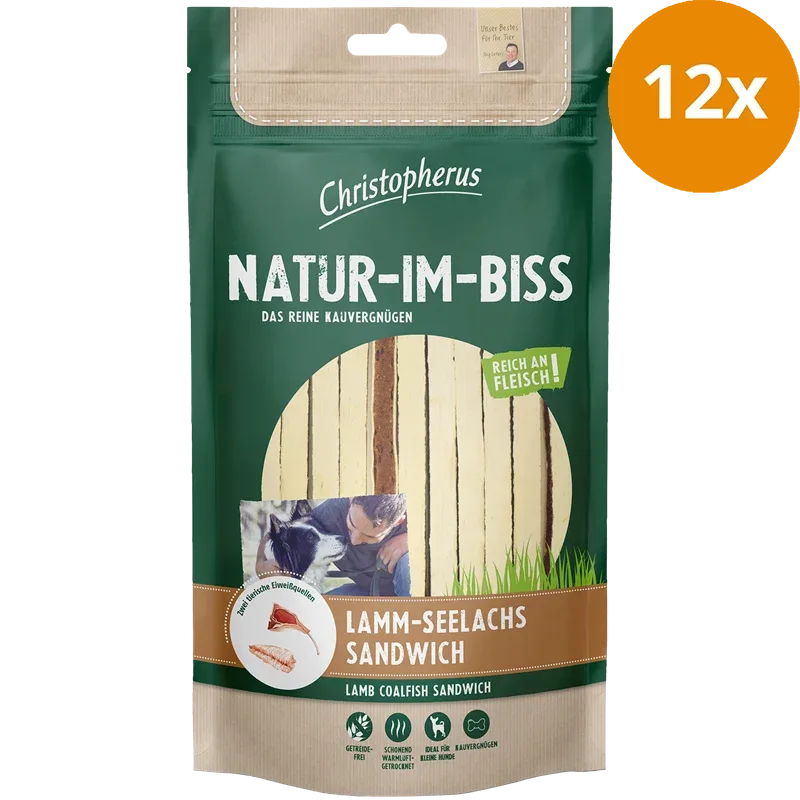 Christopherus Natur-Im-Biss Lamm-Seelachs-Sandwich 70 g - Image 2