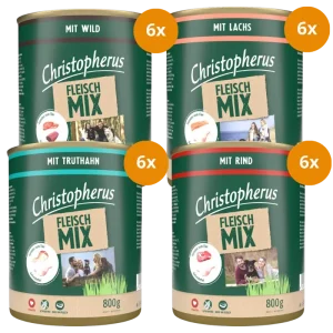 Christopherus Probierpaket 800 g – Fleischmix (4 Sorten)