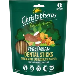 Christopherus Snack Vegetarian Dental Stick Erdnussbutter 250 g