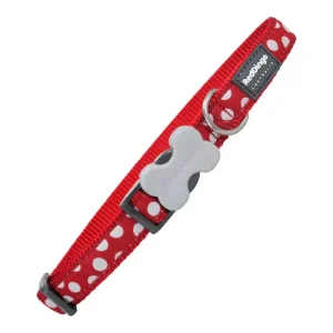 Coleira para Cães Rot Dingo Lunares (2 x 31-47 cm) Handgefertigt | Einzigartig - HaustierPro