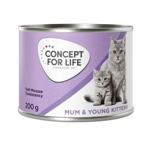 Concept for Life Mum & Young Kittens Mousse NEU: 6 x 200 g