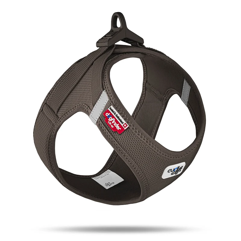 Curli Clasp Vest Geschirr Air-Mesh Braun