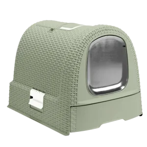 Curver Misty Katzentoilette in Rattanoptik mit Schublade