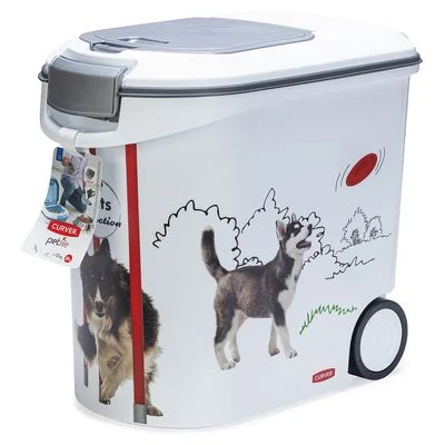 Curver Trockenfutterbehälter Hund Agility-Design: bis 12 kg Trockenfutter (35 Liter)