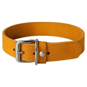 Das Lederband Hundehalsband Weinheim Yellow Länge: 27 cm / Breite: 12 mm