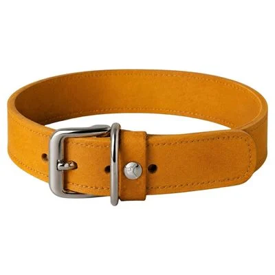 Das Lederband Hundehalsband Weinheim Yellow Länge: 27 cm / Breite: 12 mm