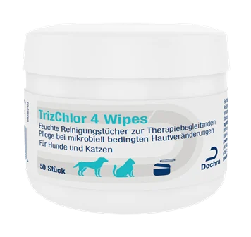 Dechra TrizChlor 4 Wipes für Hunde und Katzen 50 Stück