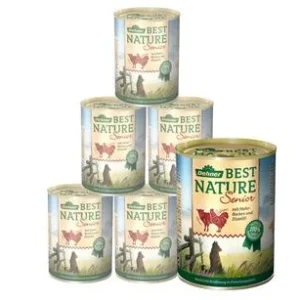 Dehner Best Nature Nassfutter für Hunde Senior, Geflügel & Lamm